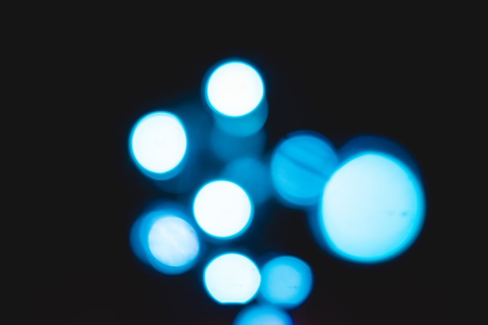 blue bokeh photography