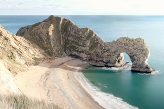 long exposure photography of seashore