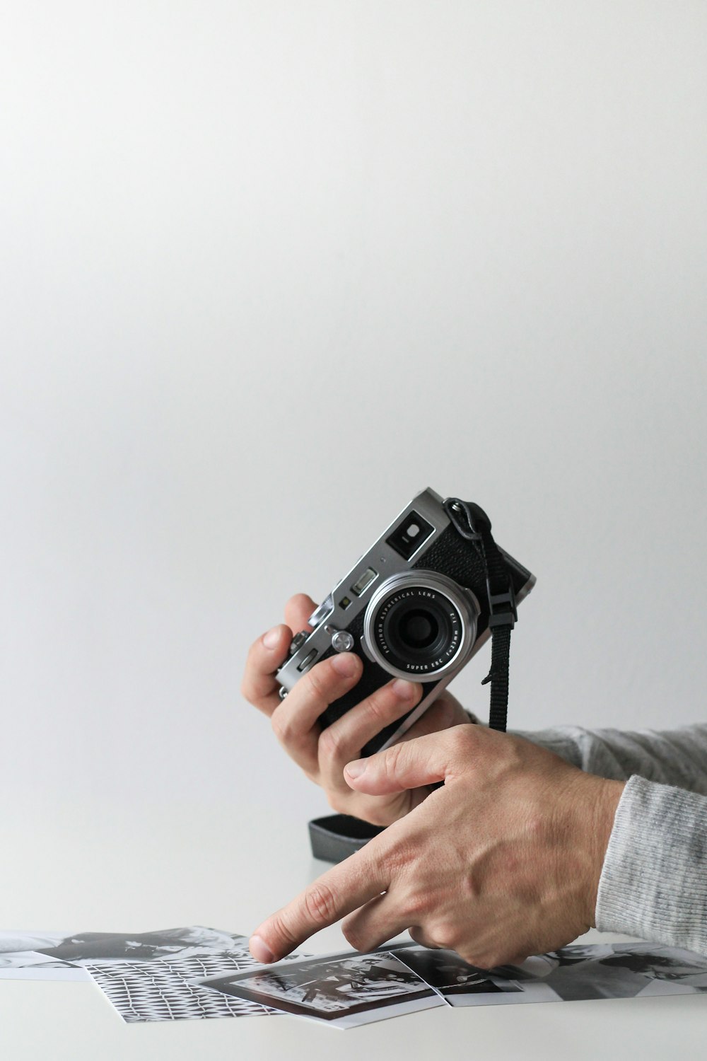 person holding camera