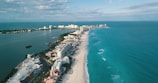 aerial photo of white buildings
