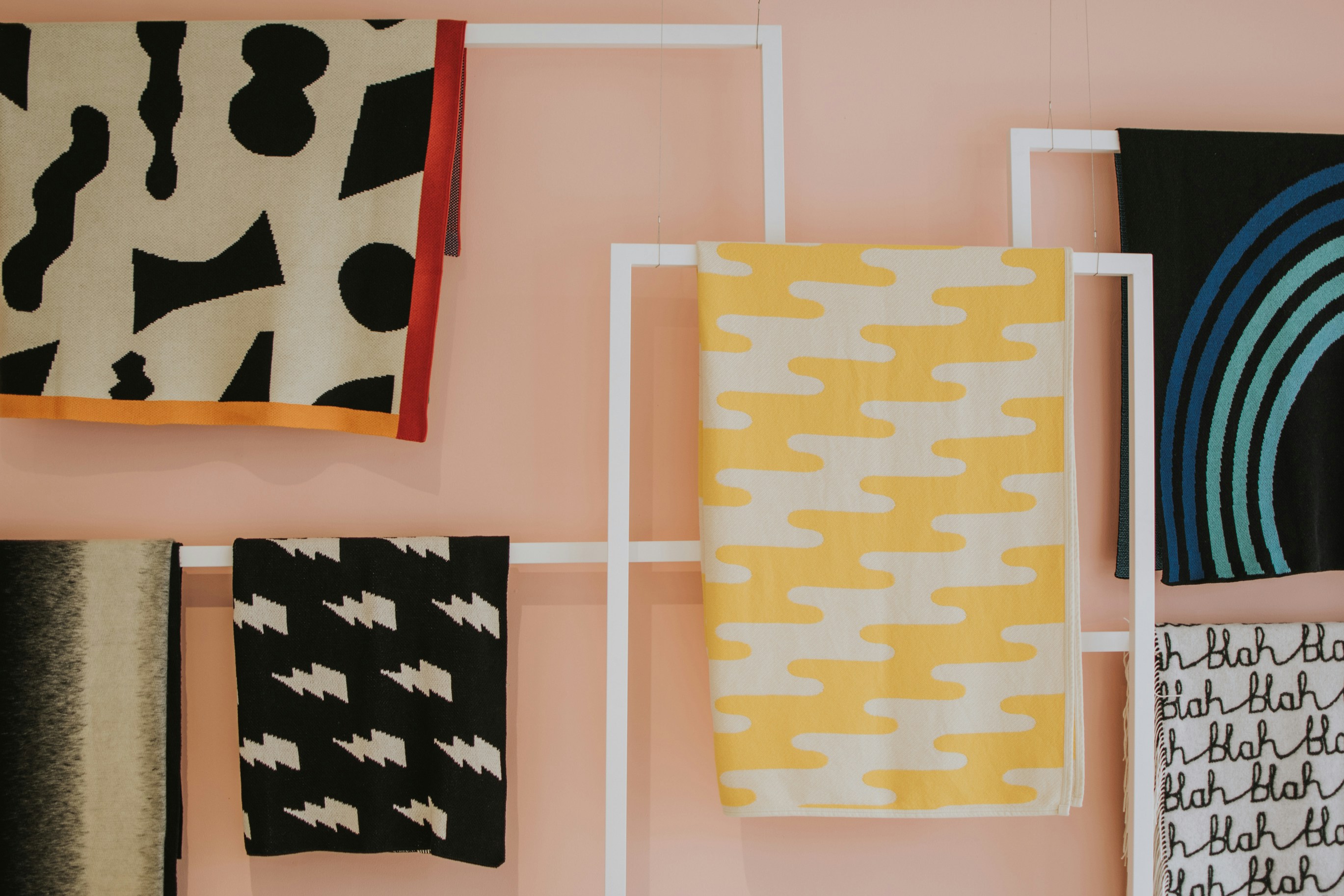 assorted-color towels