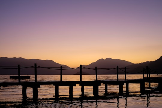 dock on body of water in Marmaris Turkey