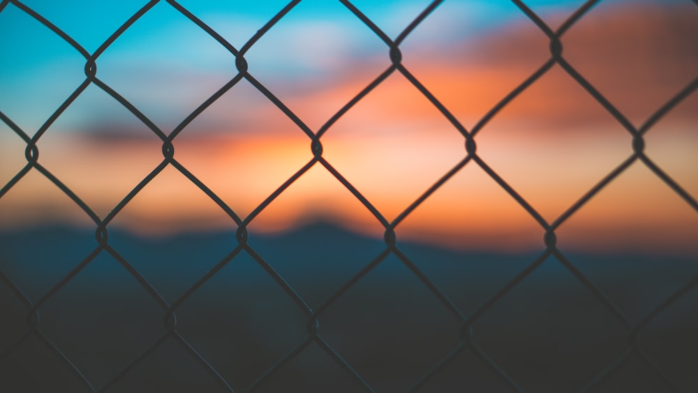 gray chainlink fence