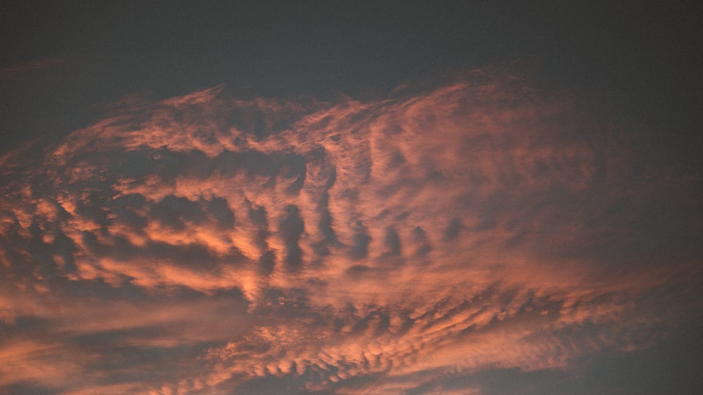 photography of orange cloudy sky