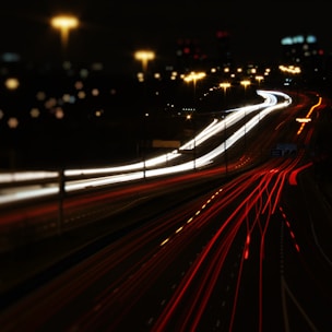time lapse photography of cars during nighttime