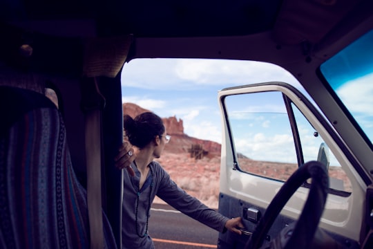 man opening vehicle door in Moab United States