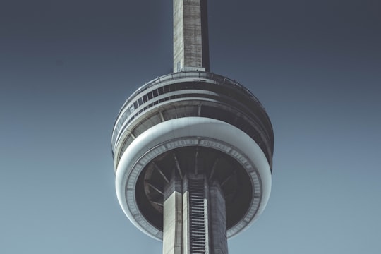 log-angle view of space needle in CN Tower Canada