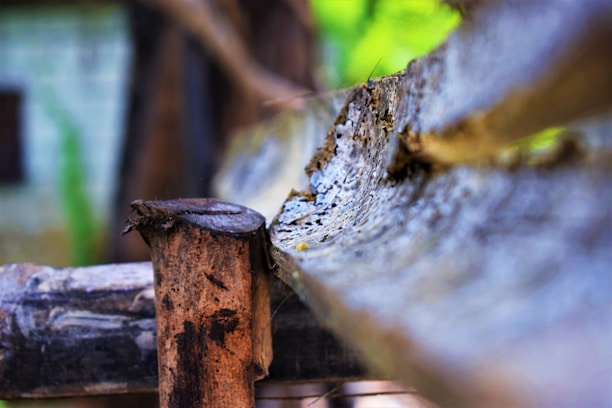 Close-up image showing detailed woodwork on a newly built fence panel.