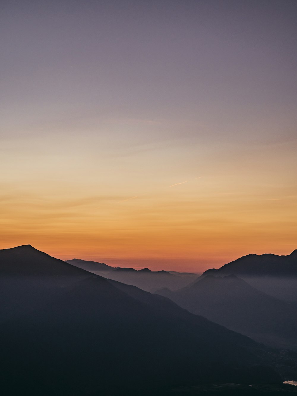 Vista aérea de la puesta de sol