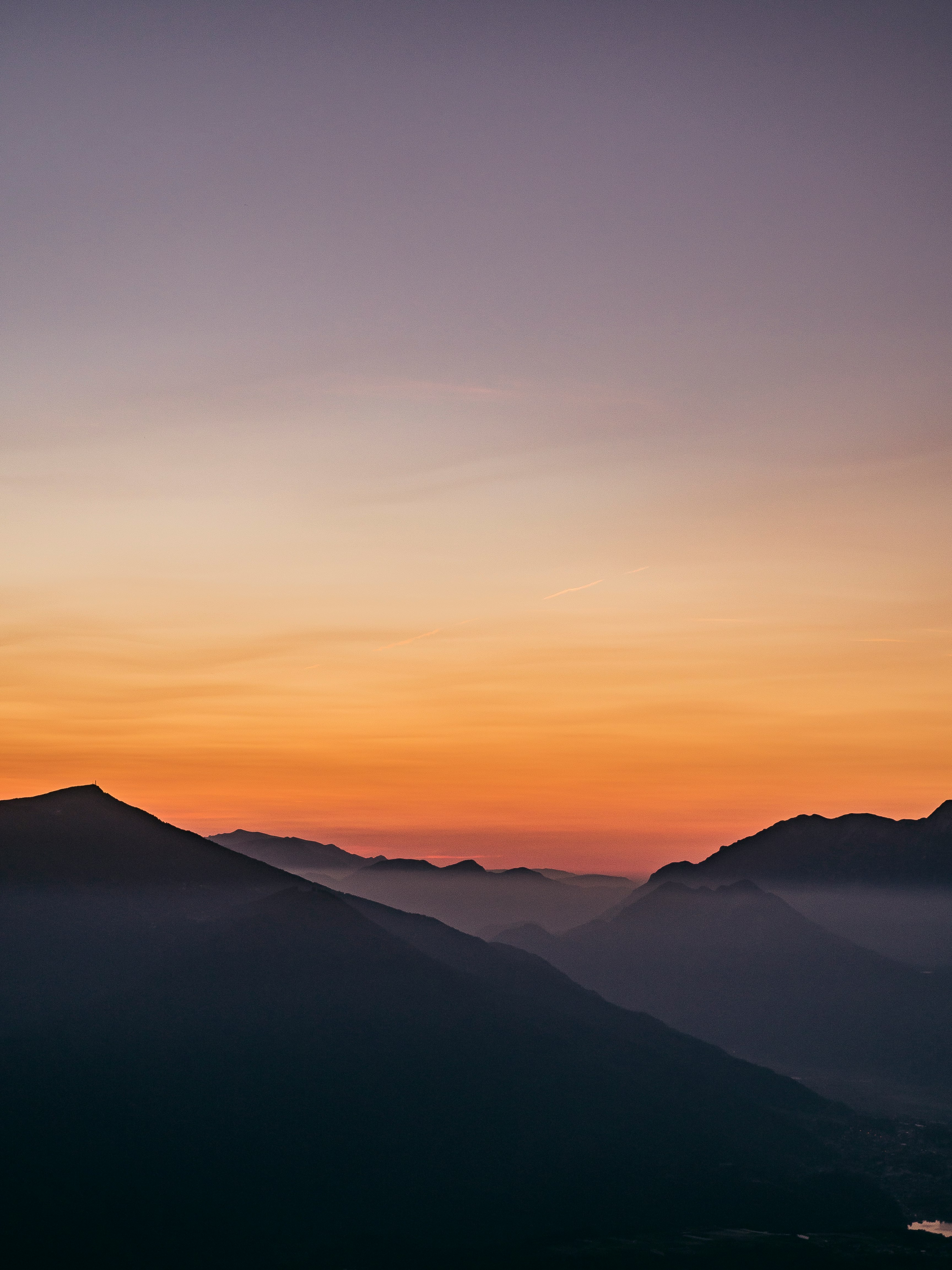 aerial view of sunset