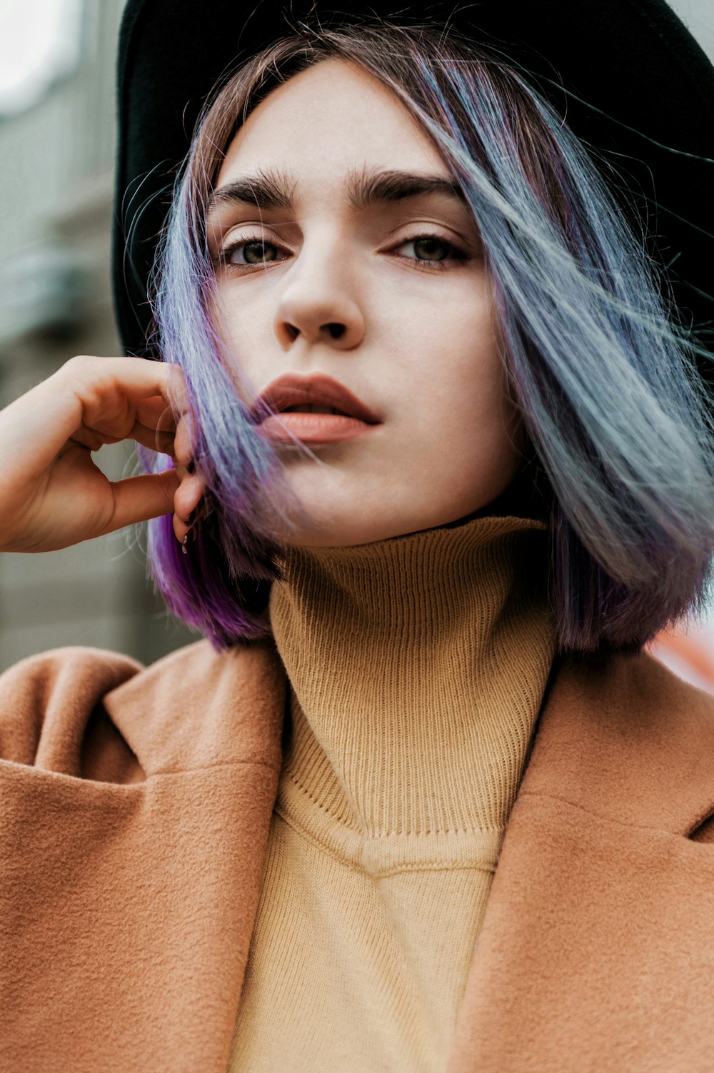 Woman With Blue And Purple Ombre Hair Dye Photo Free People