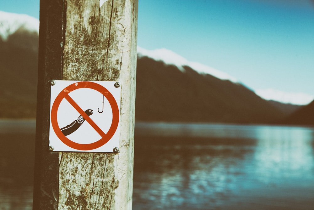 no fishing signage