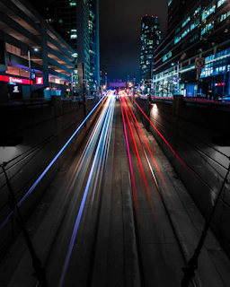time lapse photography of city roads]
