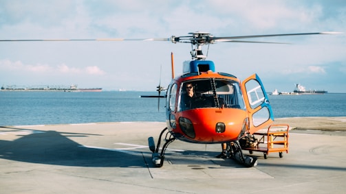 orange helicopter