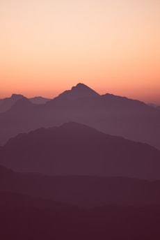 silhouette photography of mountain
