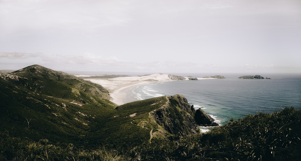 aerial view of ocean