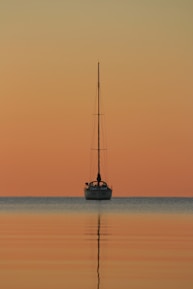 white and black boat on body of water during golden hour