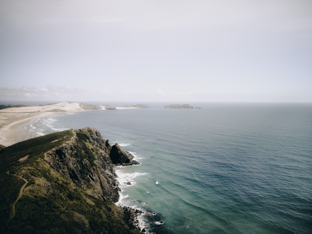 aerial view photography of body of water