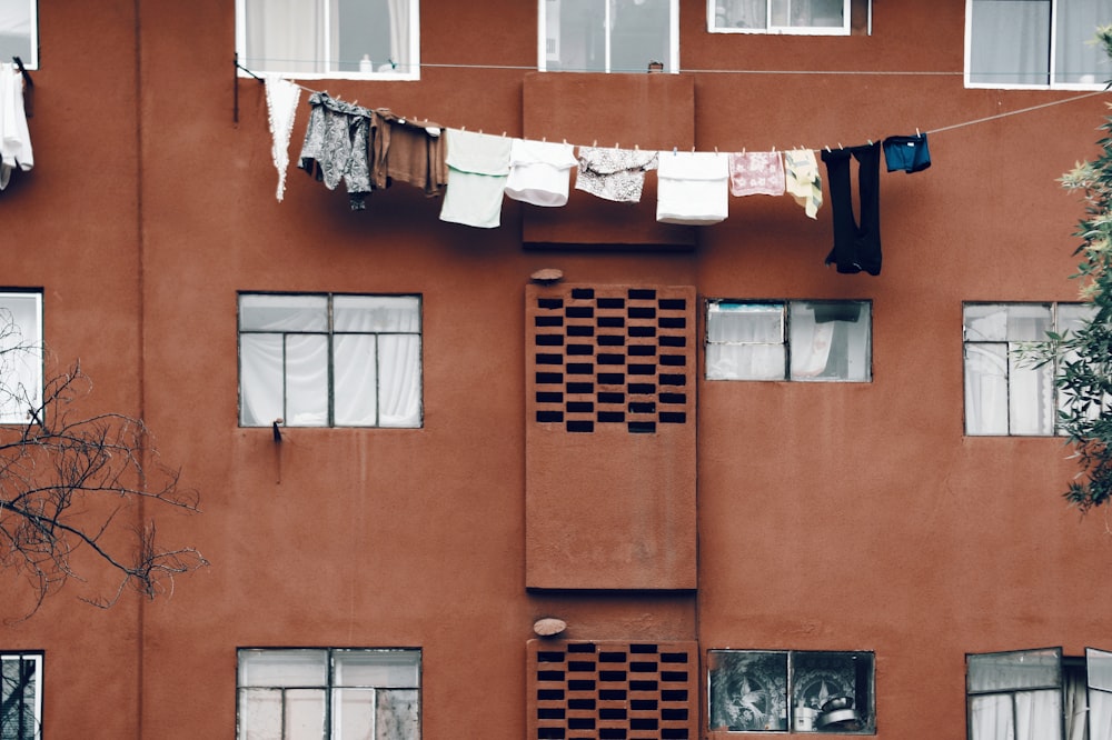 clothes hanging during daytime