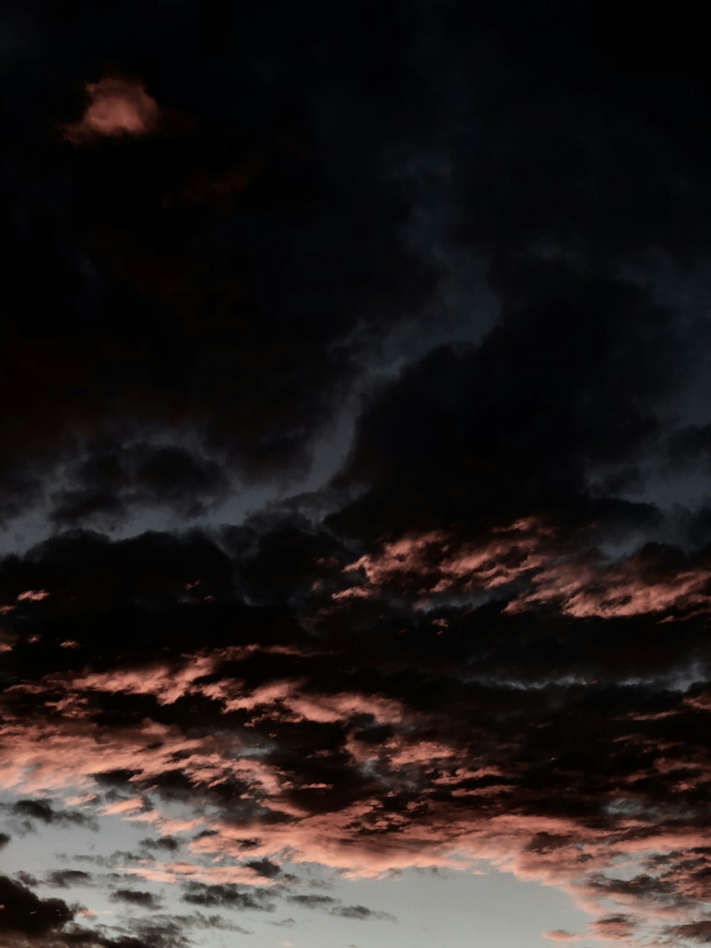 silhouette photo of sky filled with clouds