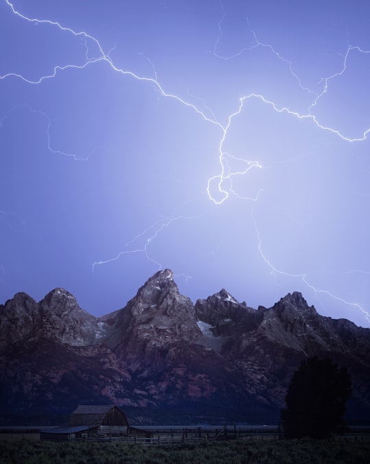 lightning illustration in Grand Teton United States