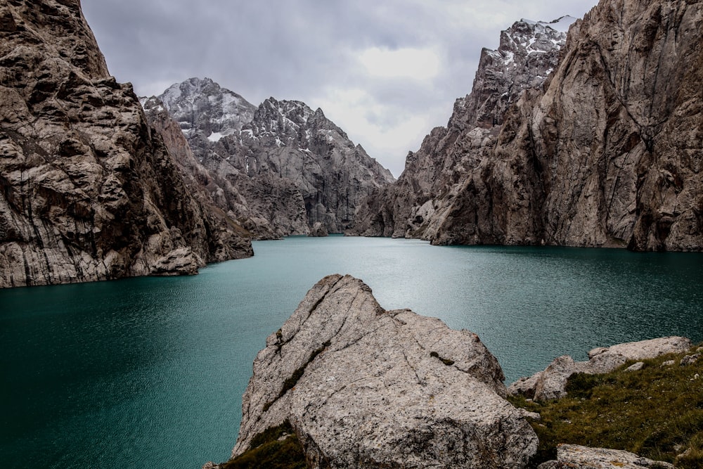 rocks in body of water