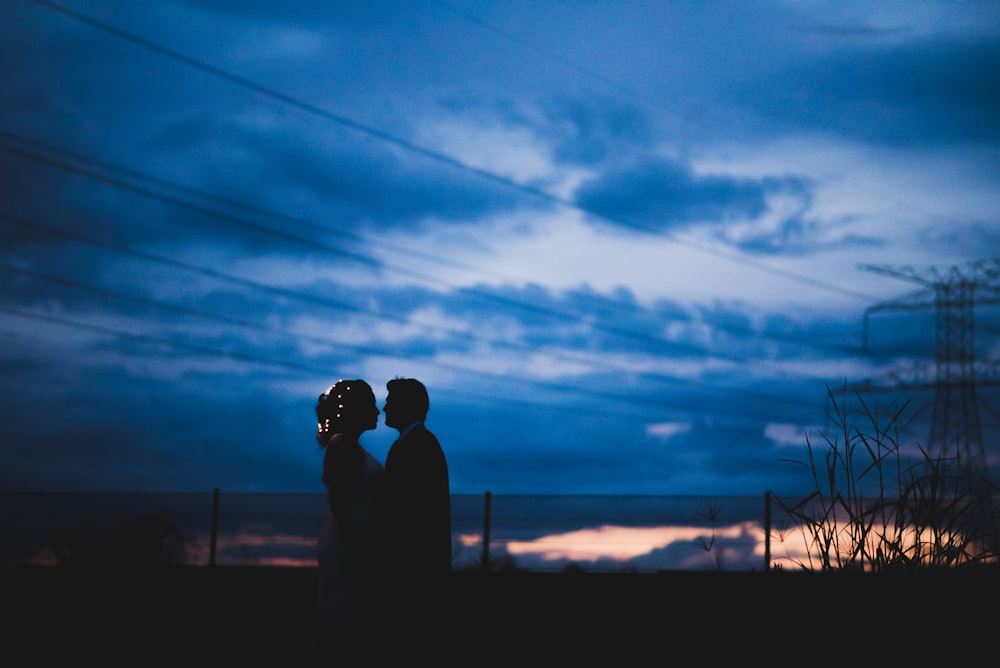 man and woman standing