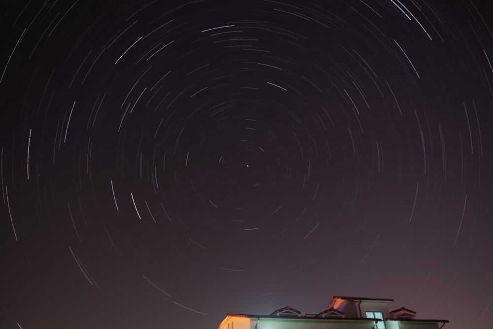 timelapse photo of starry sky