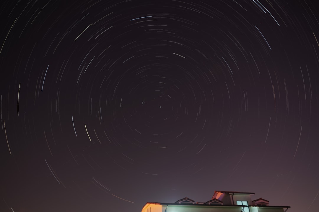 timelapse photo of starry sky, Startrails of polaris