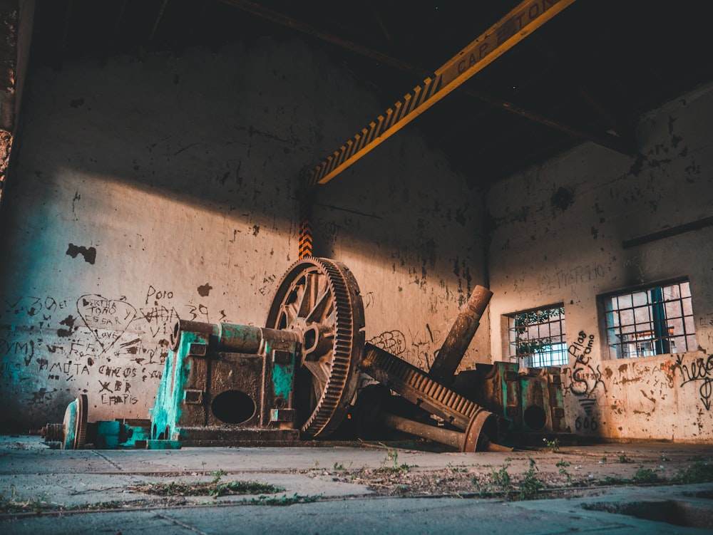 machine gear on building