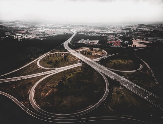 aerial photo of gray concrete road in Kajang Malaysia