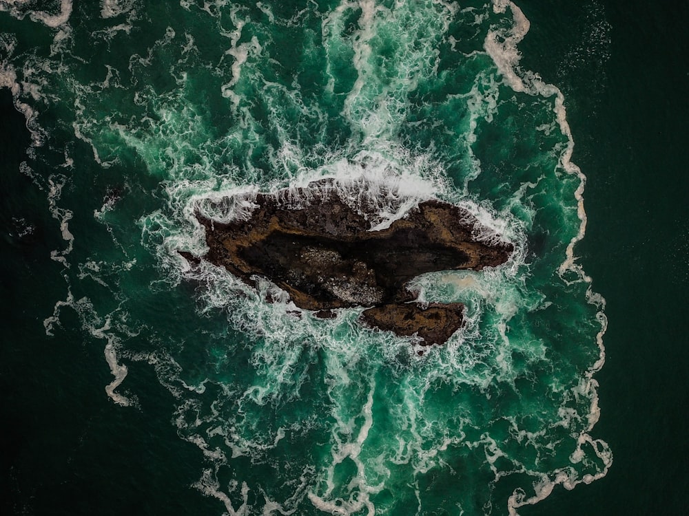 aerial view photography of island