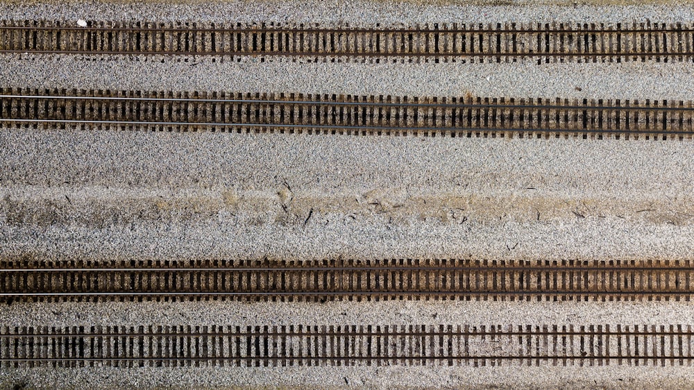 aerial photo of railways