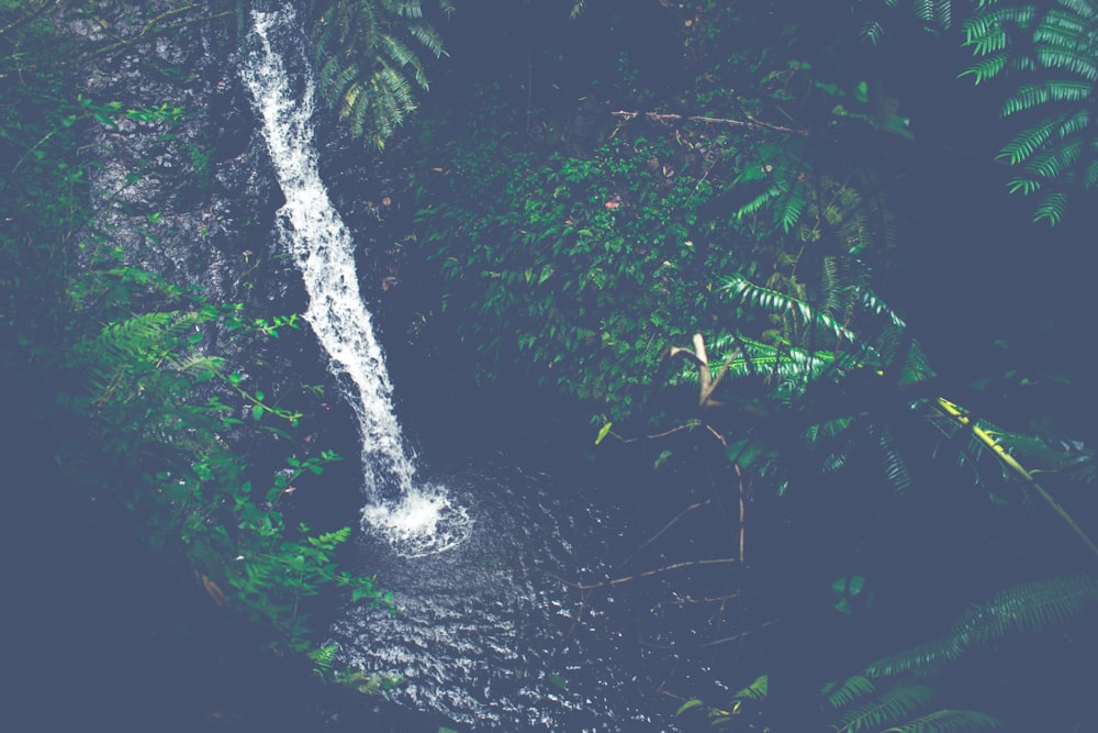 time lapse photography of waterfalls