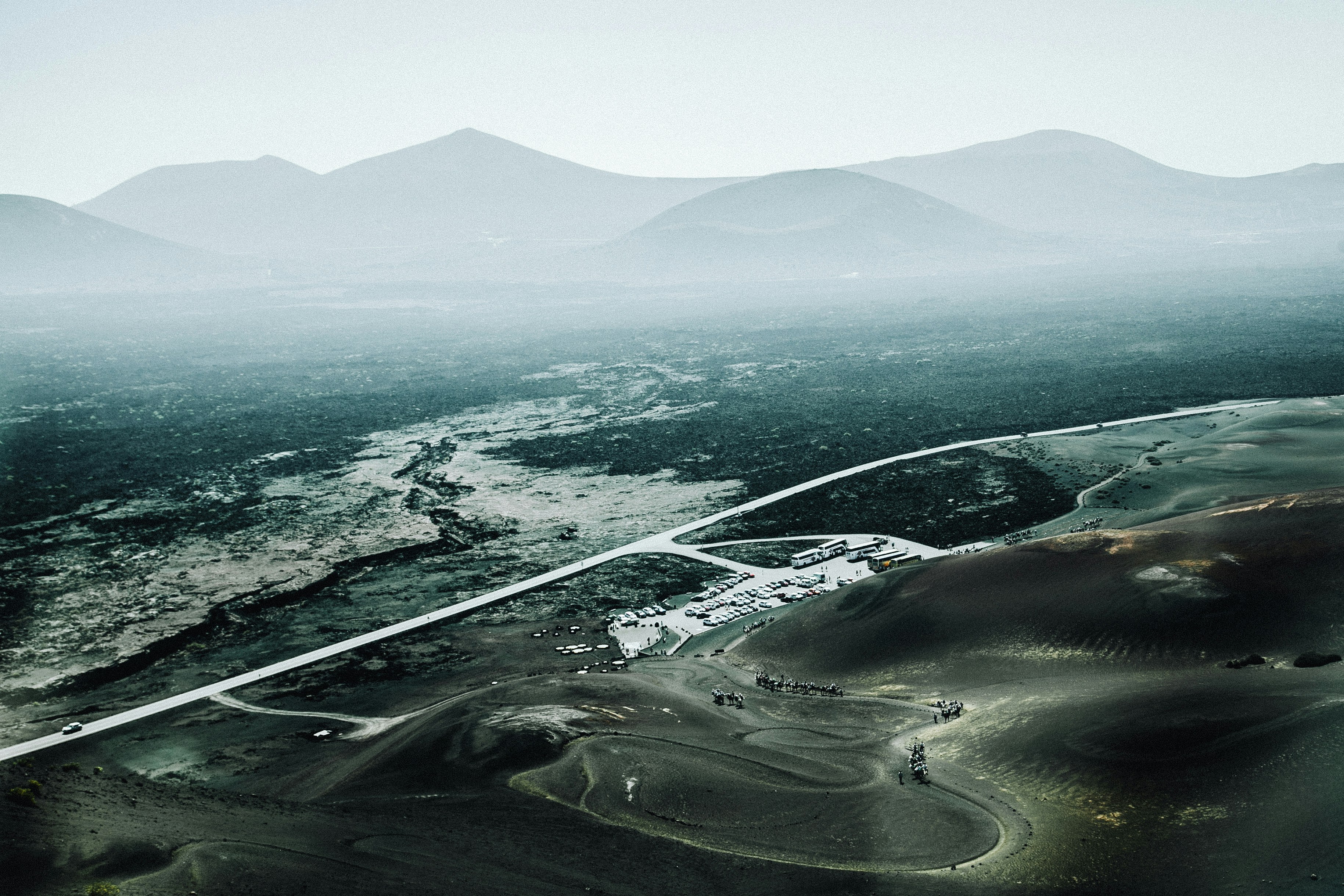aerial photography of field - Lanzarote