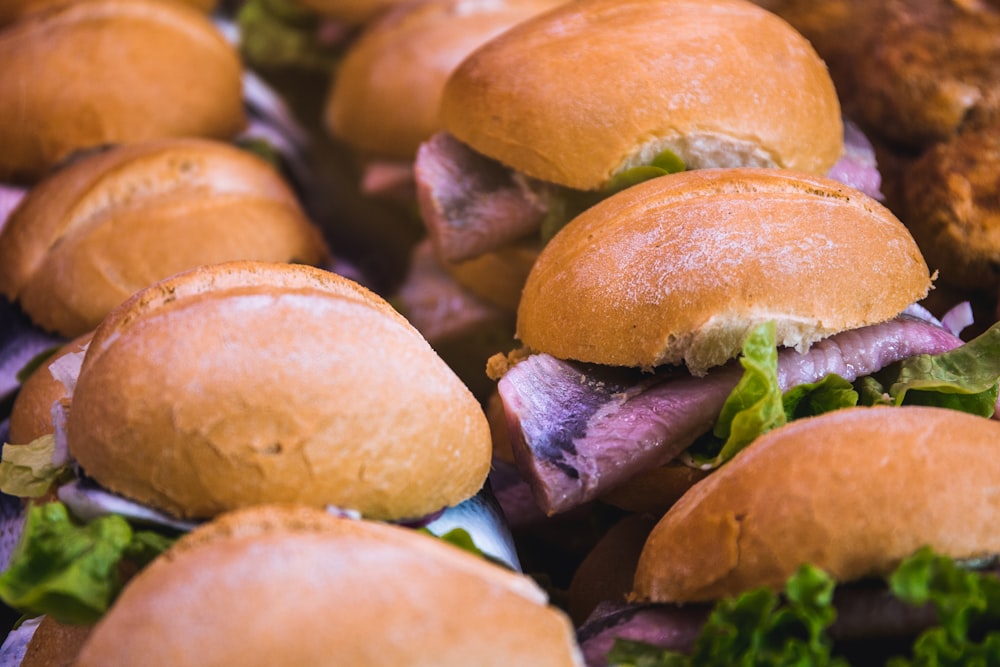 ham and lettuce burgers