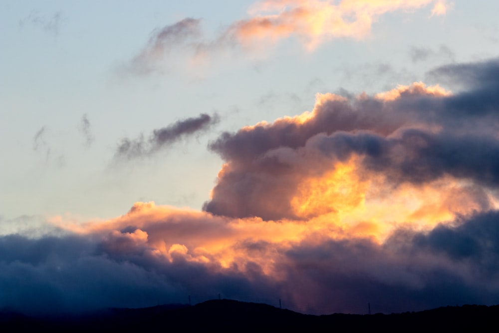 clouds during golden hour