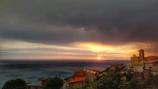 Sunset view over the Pacific coast at San Juan del Sur with colorful skies.