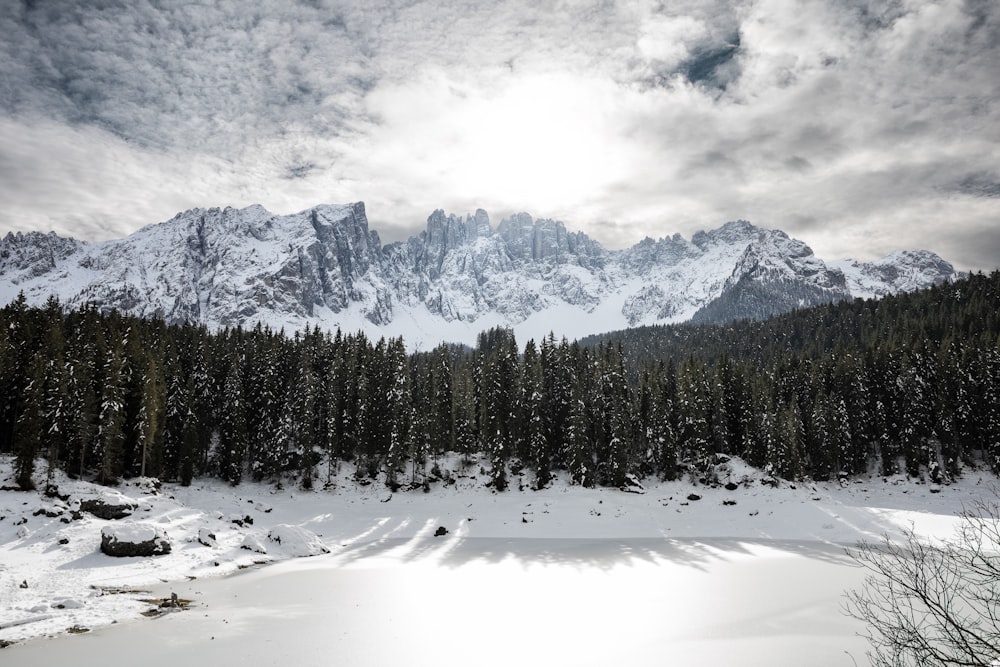 Neige couverte par les montagnes