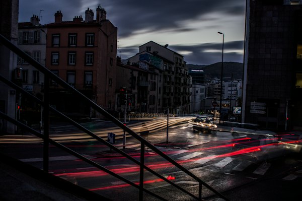 The city at dusk — Clermont-Ferrand, France