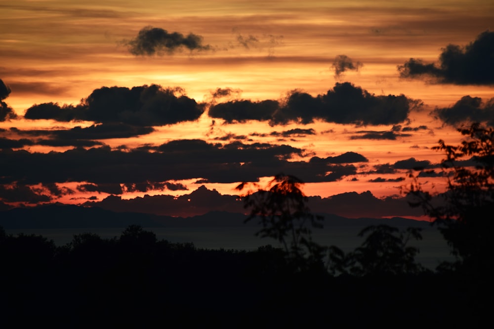 golden hour photography of clouds