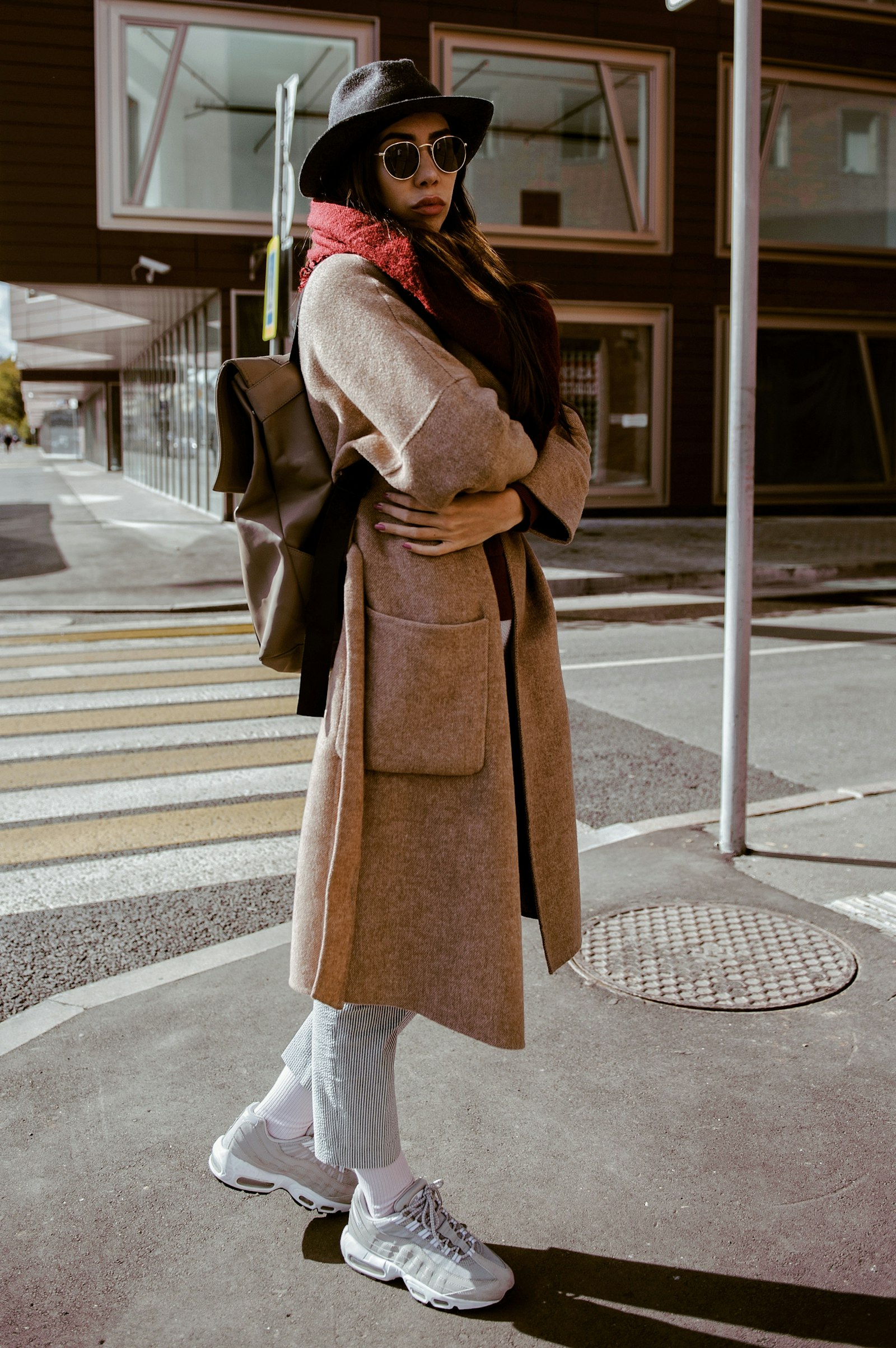 Nikon D700 sample photo. Woman in brown coat photography