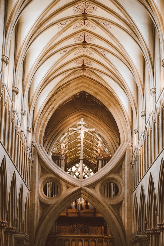 crucifix in church in Wells Cathedral United Kingdom