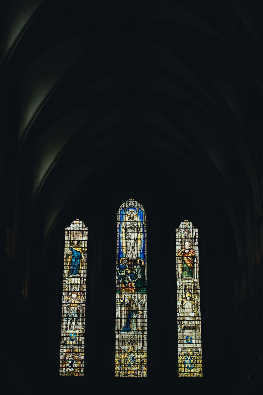 architectural interior design of church glass steins