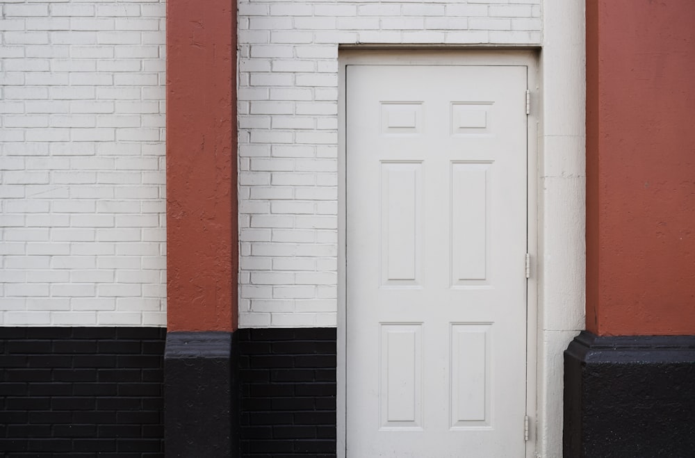 white wooden 6-panel door