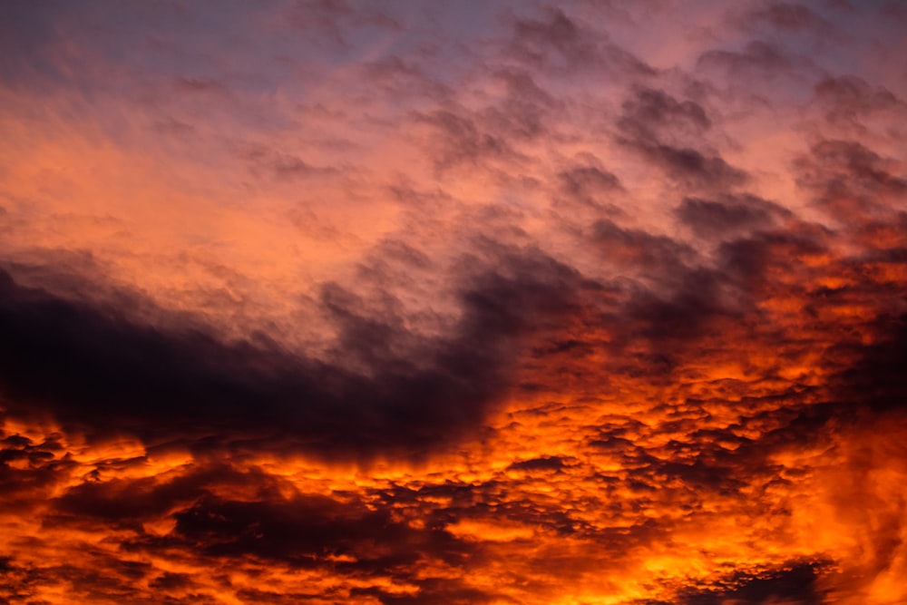 low angle view of orange sky