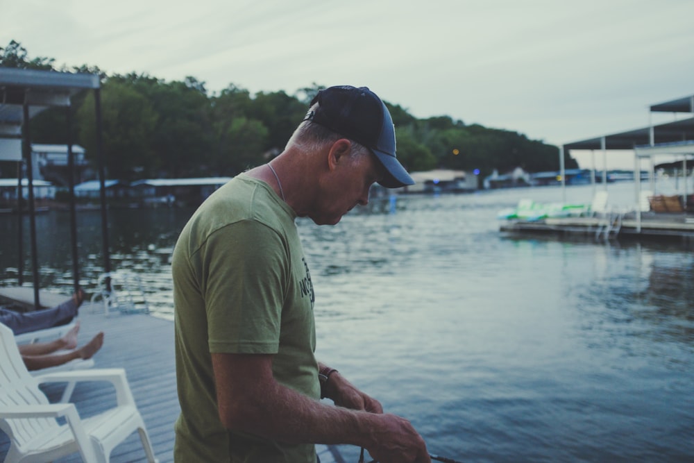 man fishing during daytime