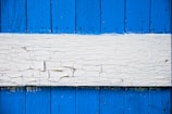 blue and white wooden board