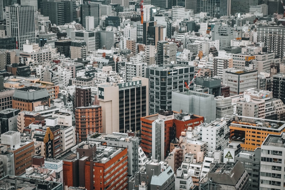 aerial view of buildings