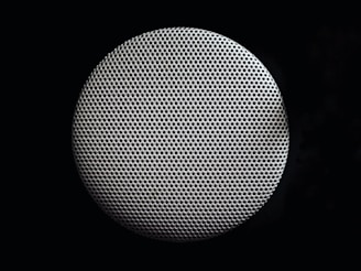 round gray speaker